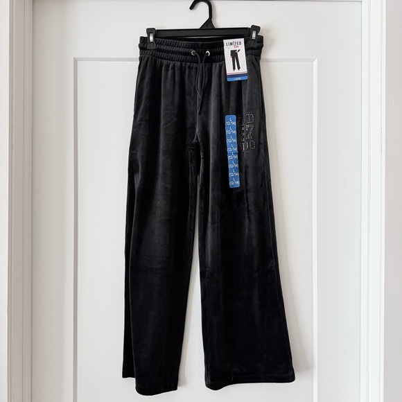 Limited Too Other - NWT-Girls Black Velour Lounge Pants w/ Pockets SZ L 12/14